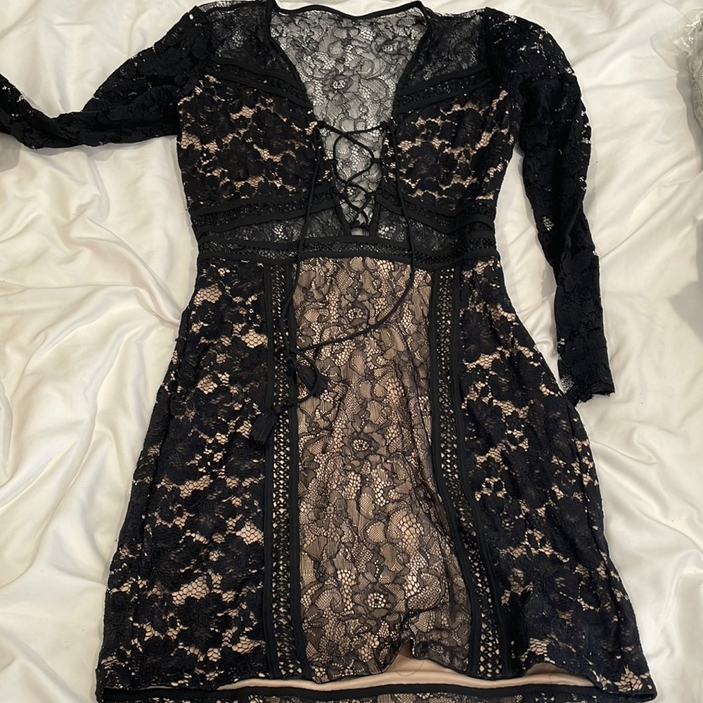 Express sexy black lace dress